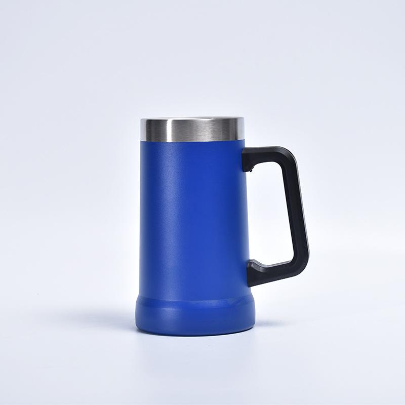 

Кружка из нержавеющей стали 304, офисная кофейная кружка большой емкости с ручкой, устойчивая к падениям пивная кружка для ежедневного отдыха 17oz