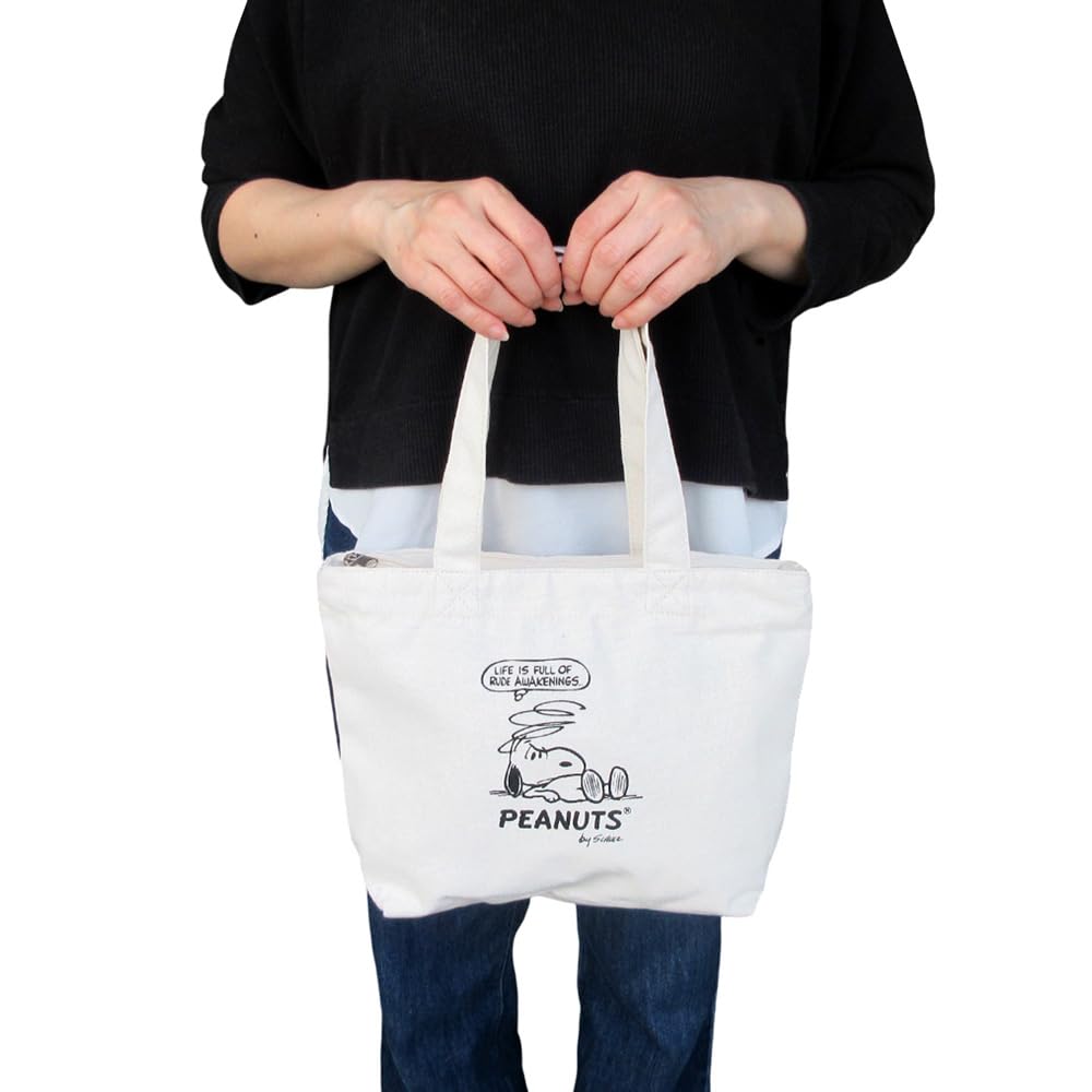 Snoopy Mini Tote 75th Anniversary Black