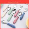 Stainless Steel Childrens Utensil Set With Thick Rounded Handles For Kids Lunch And Gift Use
