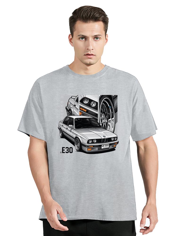 Retro Germany EUDM - E34 M5 T-Shirt Unisex Tops Old Legend E30 M3 Classic Car T Shirt Cotton Fitness Tees Oversized T-shirt
