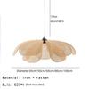 Japanese Style Rattan Penant Lamp Weaving Petal Willow LED Chandelier Bedroom Tea Dining Room Island Indoor Lighting Decor
