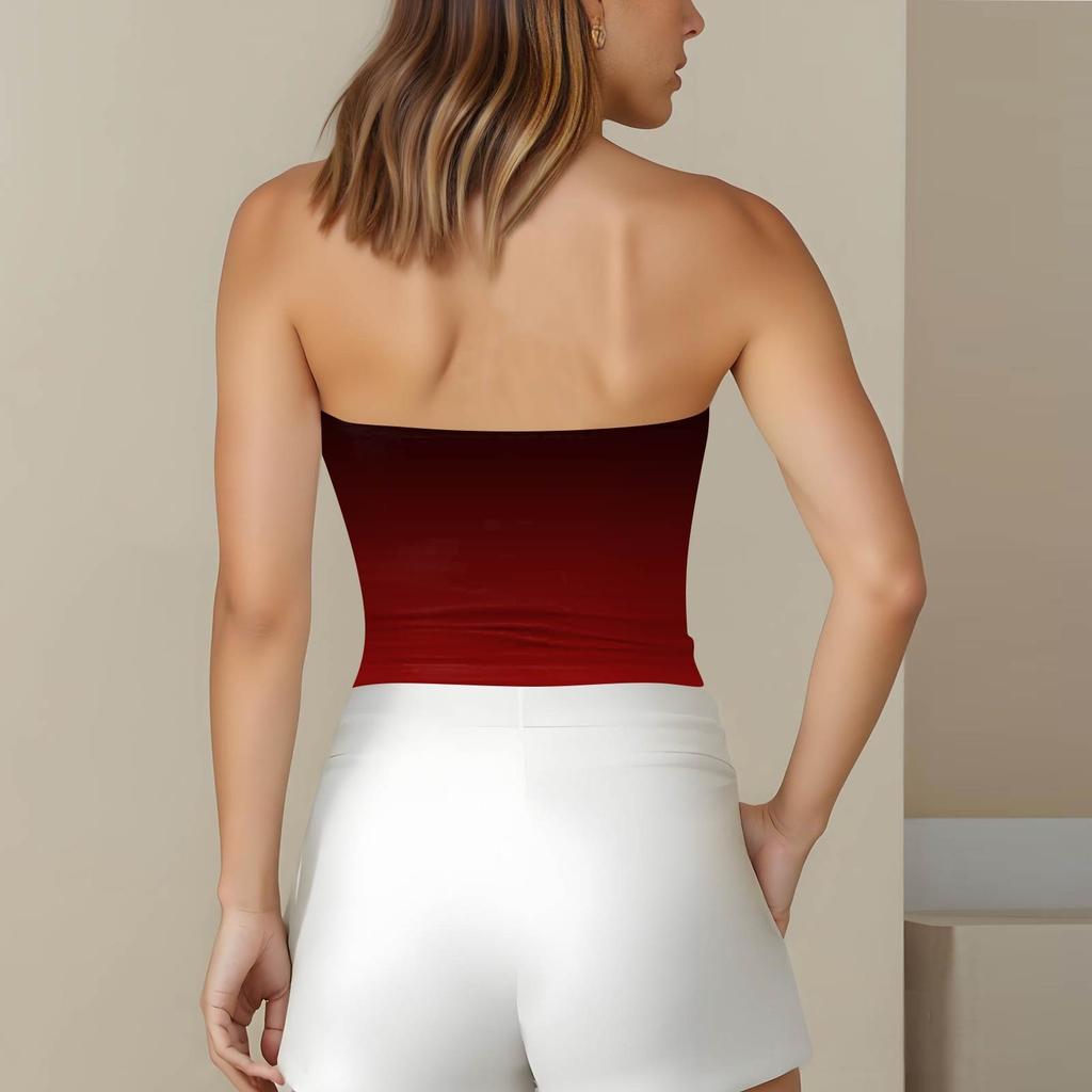 Crop topy pro ženy Sexy Cami tílko Letní trubkové Bez rukávů s potiskem Kamizolové tričko Vesta