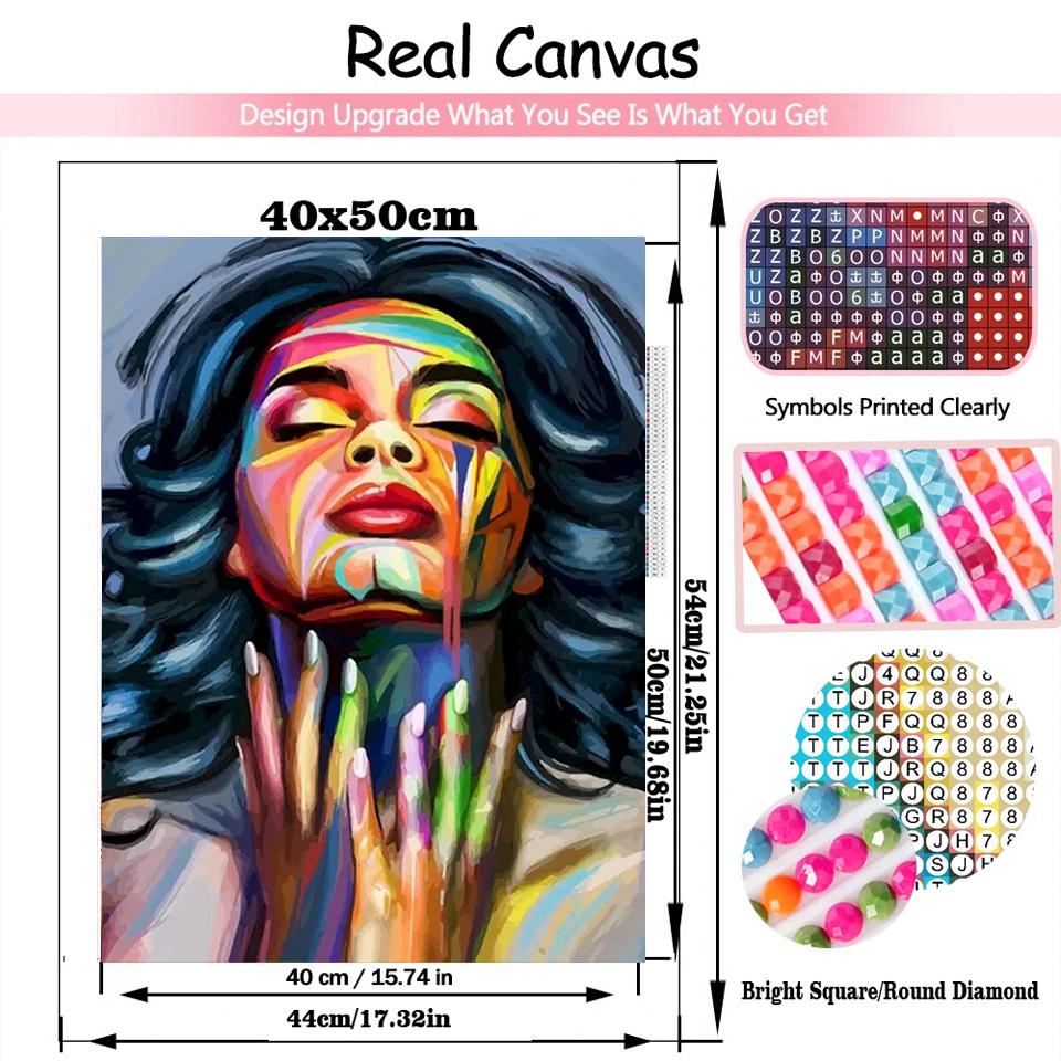 Diy5D Diamant pictură digitală abstractă figuri feminine mozaic cruce brodat perete digital pentru decorare cadou