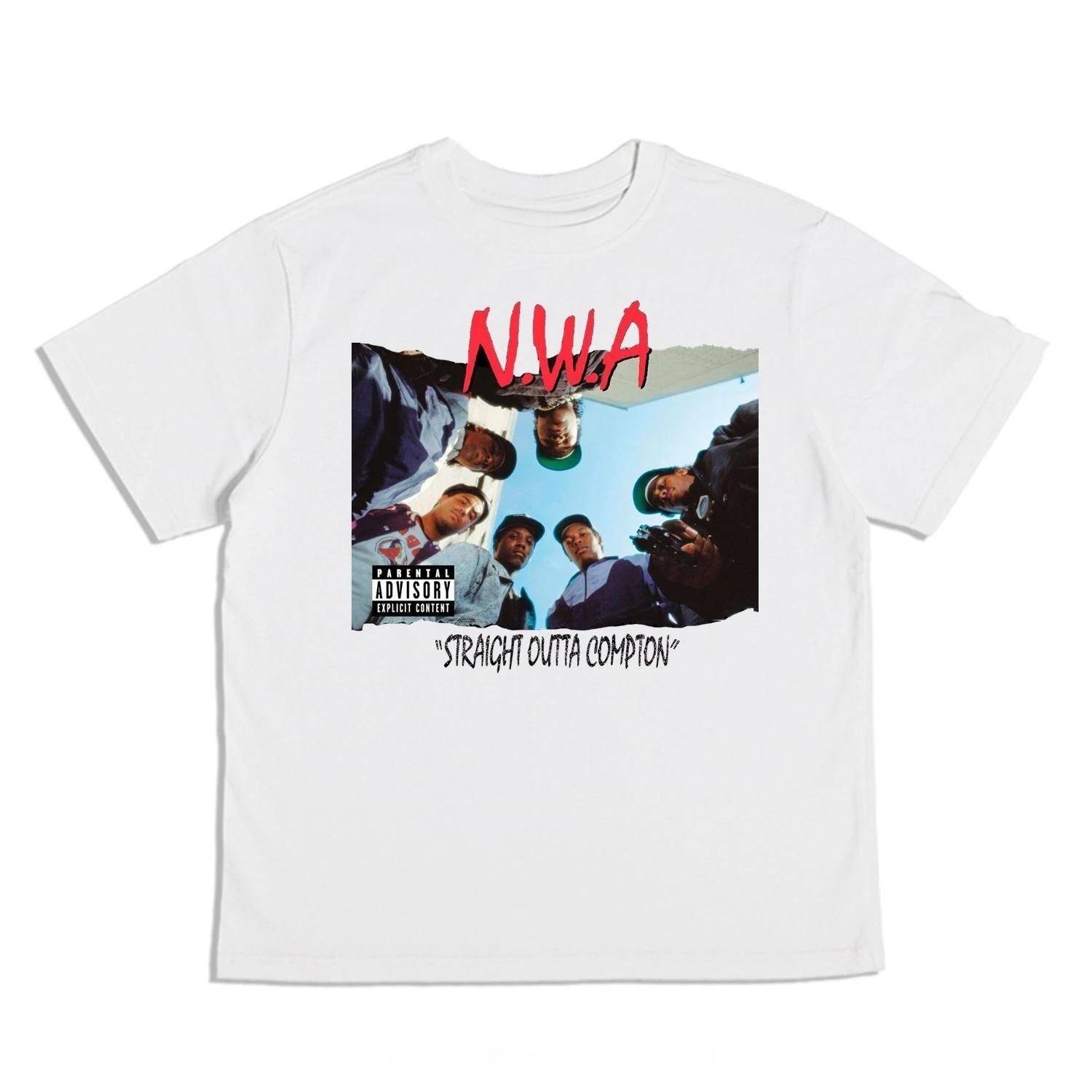 

2025 новий модель Gang Rap Hip Hop N.W.A Гурт Альбом Друкована Футболка Круглий виріз Вільний Панк Стиль Чоловіча та Жіноча Літня Бавовняна Спор M