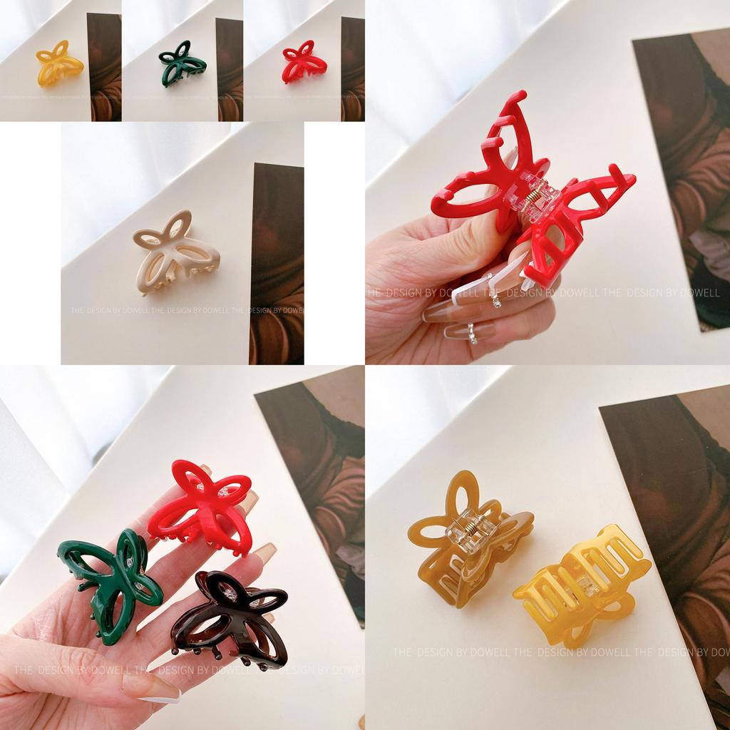 Fashionable 4cm Butterfly Hair Claw Clip Chic Acetate Material For Women