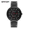 Sanda Men's Trendy Steel Band Hollow Dial Watch