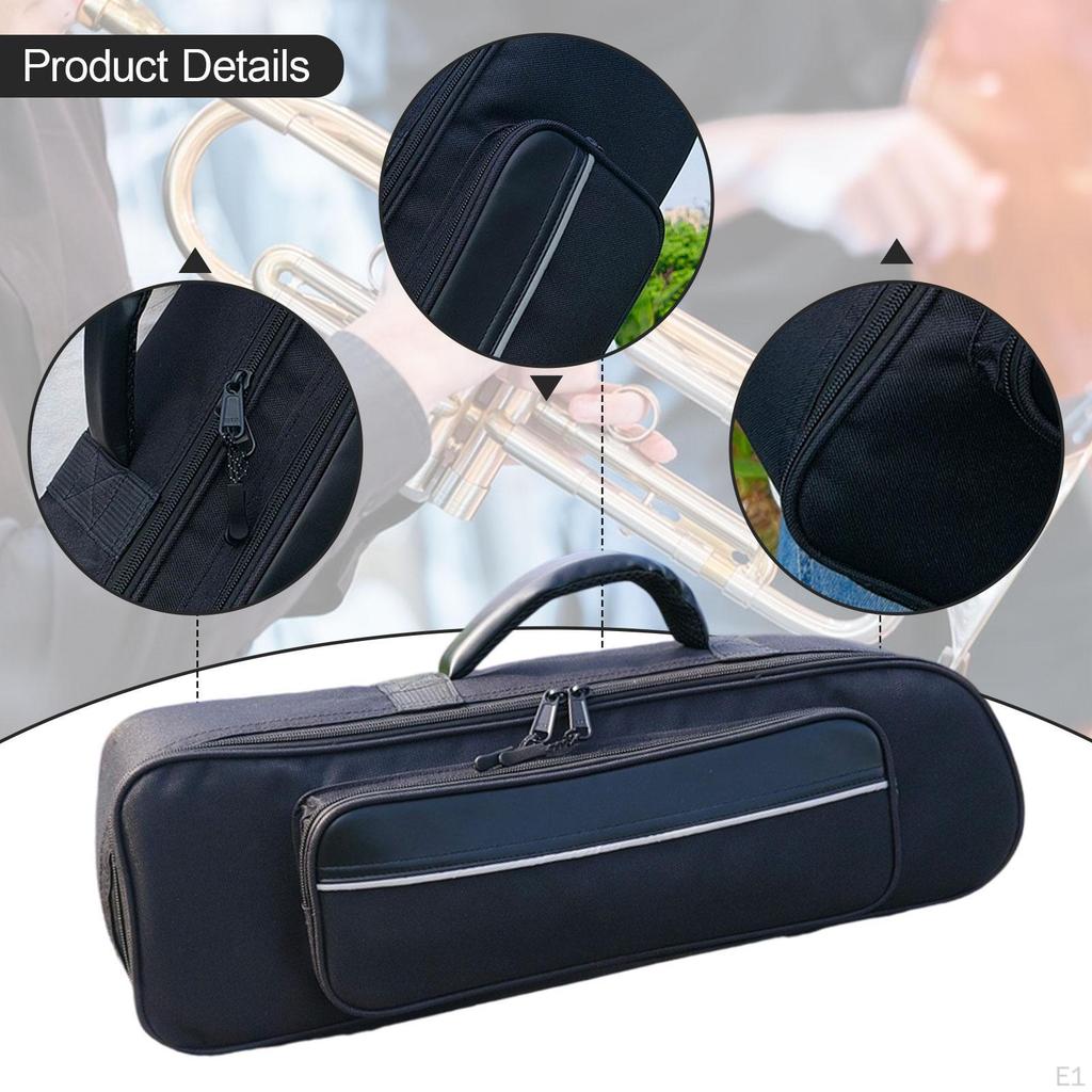 Trumpet Gig Bag Music Instrument Shoulder Practical Water Resistant Carrying Case for
