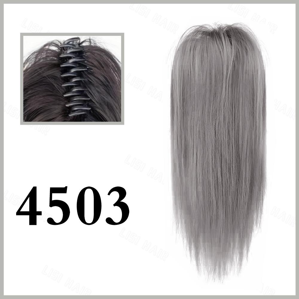 MISSQUEEN Sintetico Nero Mezza Coda di Cavallo Cascata Coda di Cavallo Artiglio Dei Capelli Clip Parrucchino Per Capelli Coda di Cavallo per Le Donne Uso Del Partito