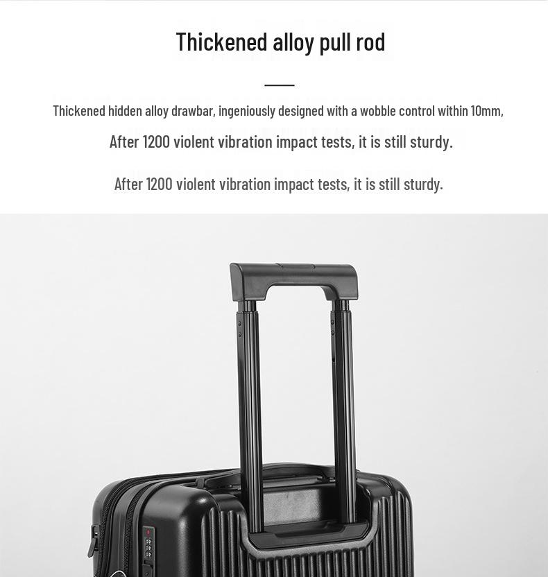 Women's 20-Inch Lightweight Carry-On Trolley with Cup Holder, Also Suitable for Men and Students
