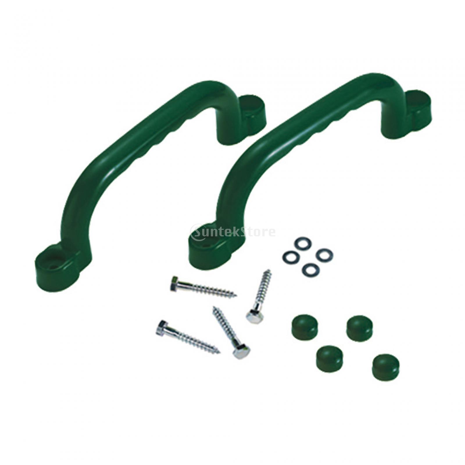 

2 шт. Аксессуары для игровой площадки Игровой домик Ручки-поручни Ручки для лестницы в игровой комнате для джунглей, дворового игрового домика, домика на дереве зелёный