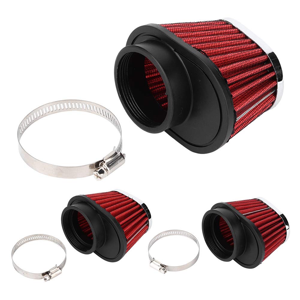 Filter, Qiilu Air Filter Engine, Mushroom Head Engine Air Filter Accessories Fits 51MM, 55MM, 60MM (Optional) (55MM)