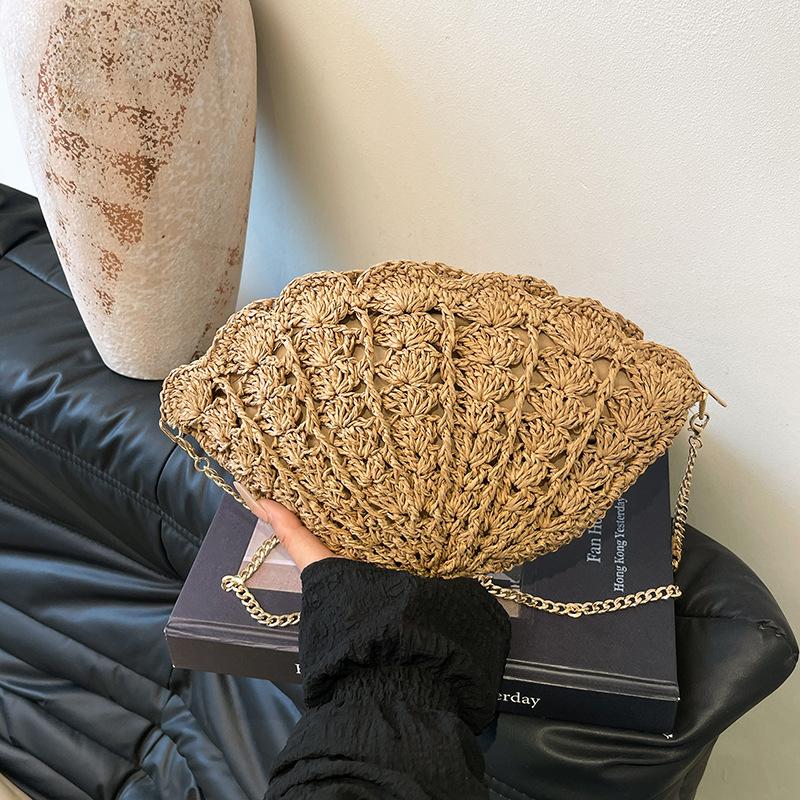 

Сумка-мессенджер Ракушка Новая Модная Сумка из Соломы для Фаната Женская Пляжная Сумка для Отпуска на Морском Побережье