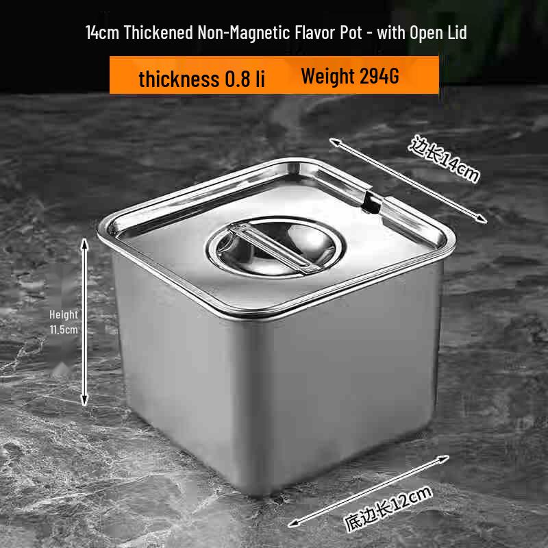 Stainless Steel Square Seasoning Box Set