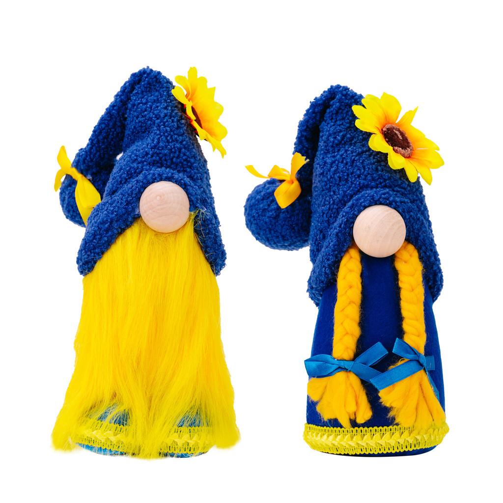 Spring Sunflower Colorful Gnome Plush Doll Ukrainian Style Adorable Gift Decorative