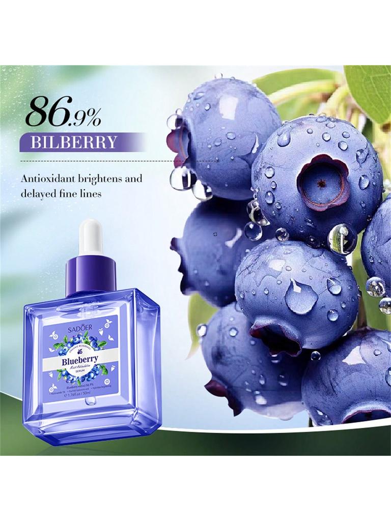 1Pc Blueberry Mssence Moisturizing Serum With 50ml Refreshing And Moisturizing Maintains Skin Barrie