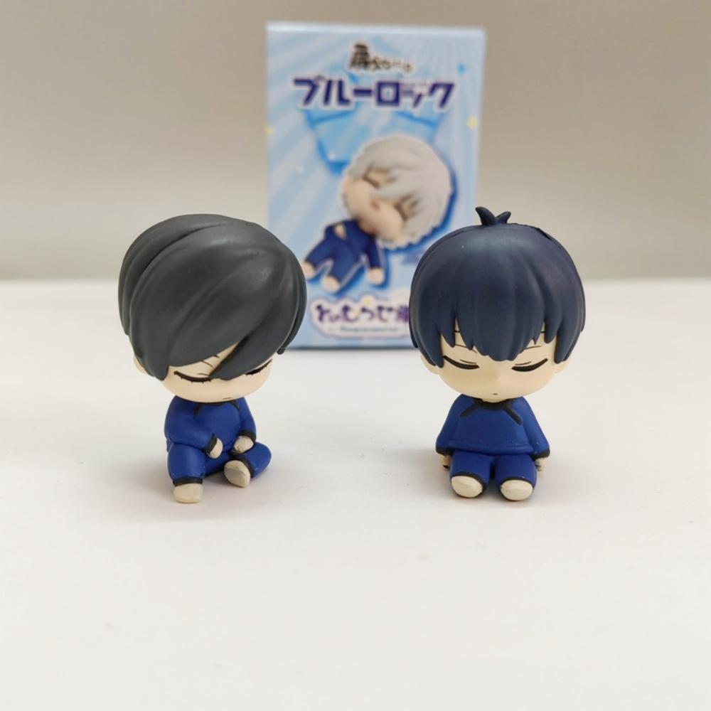 Anime BLUE LOCK Sleeping Blind Box Action Figure 5cm Pvc Figurine Yoichi Isagi Seishiro Nagi Model Toy Home Decoration Kid Gift