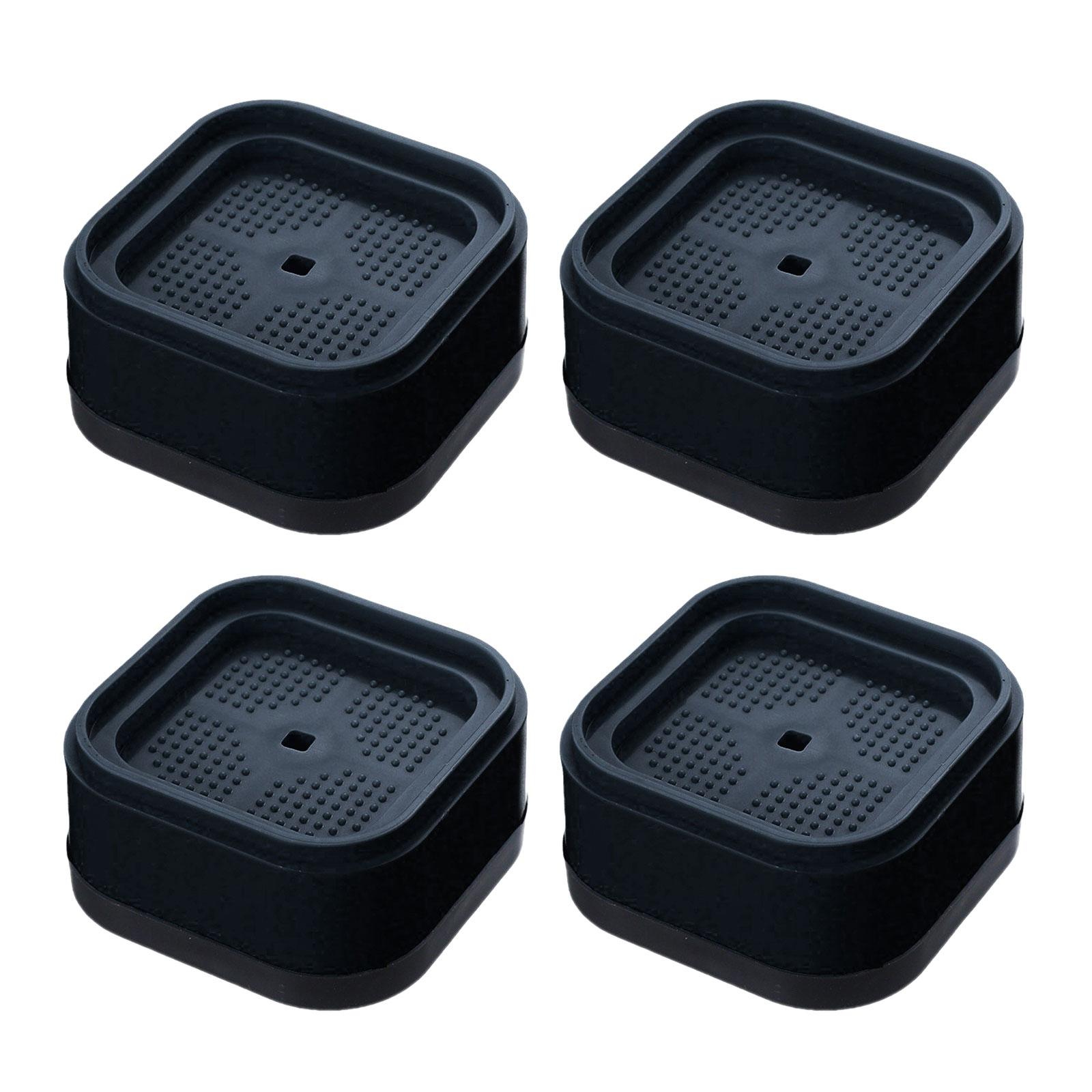 

Набор из 4 подставок для стиральной машины, регулируемые по высоте, штабелируемые, мебельные подъемники для стола, дивана, стула, для использования в общежитии чёрный