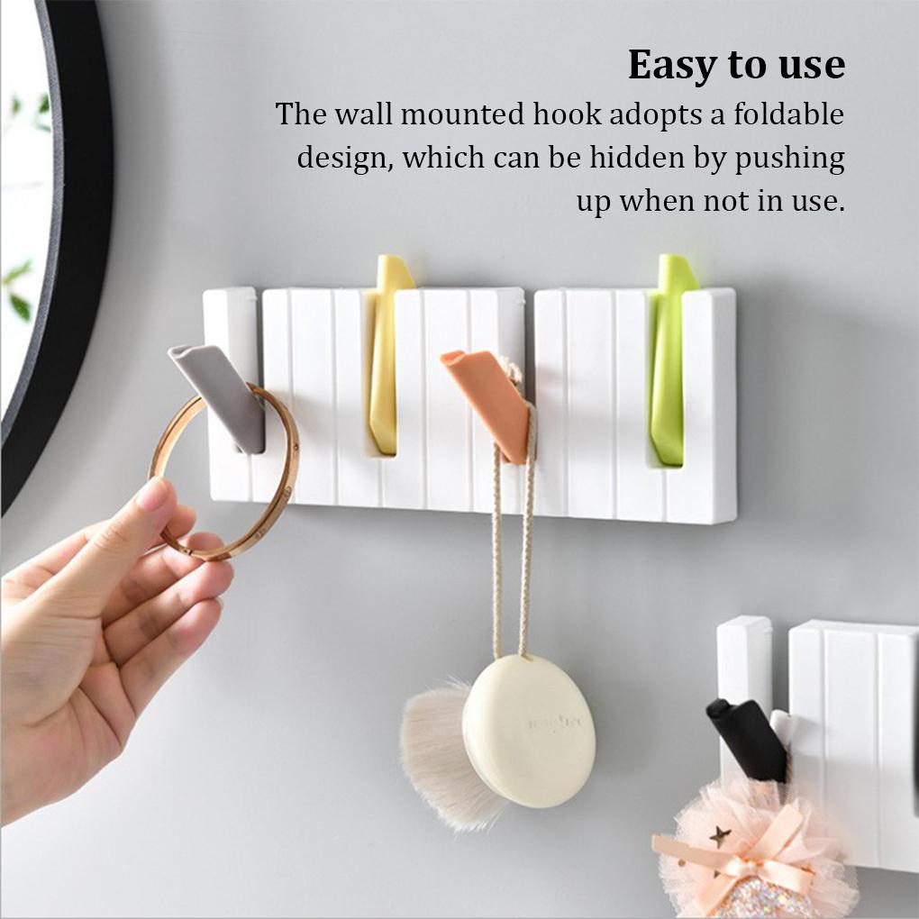 Wall Mounted Hanger Piano Shape Plastic Household Hotel Living Room Bathroom Decoration Holder Bag Keys Coat Hat Hook