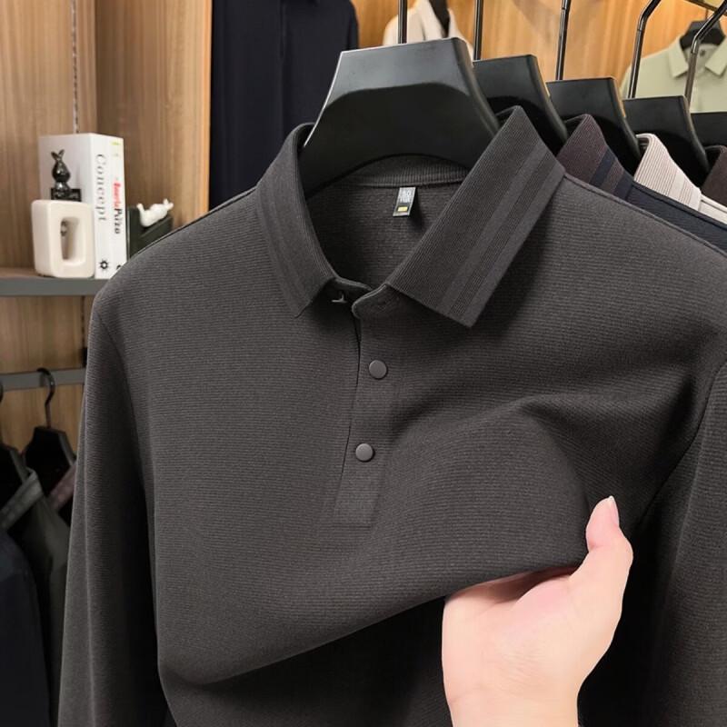 Pierre Cardin Men's Premium Silk-Wool Blend Long-Sleeve Polo Shirt