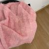Fell! Gentle cherry blossom powder sweater collar lazy top age-reducing versatile knitted sweater