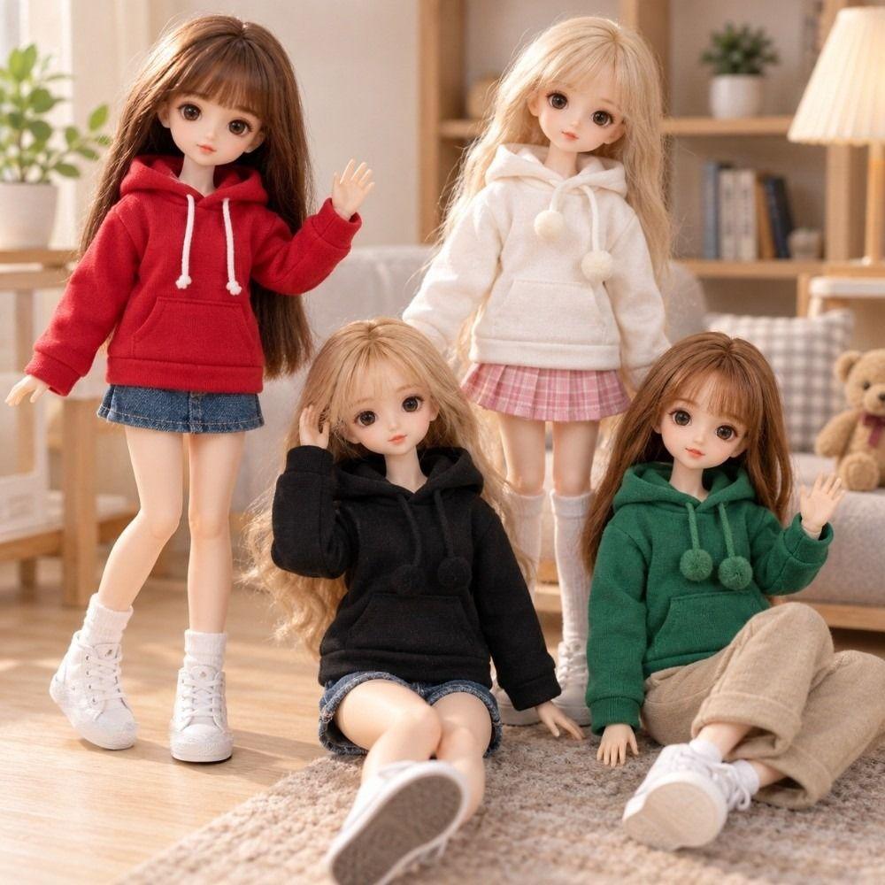 Casual Wears 1/6 Dolls Hoodies Fashion Sport Tops Kids Toys Doll Sweater Clothes 30cm Doll