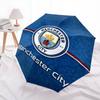 Man City pattern, automatic folding umbrella, portable and foldable design, 8 ribs, a Christmas or birthday gift.