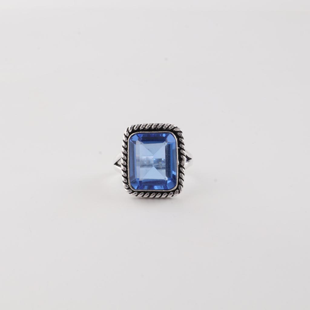Tanzanite Gemstone Silver Partywear Ring 925 Sterling Silver Handcrafted Jewelry For Valentine's Day Gift RR-71-10