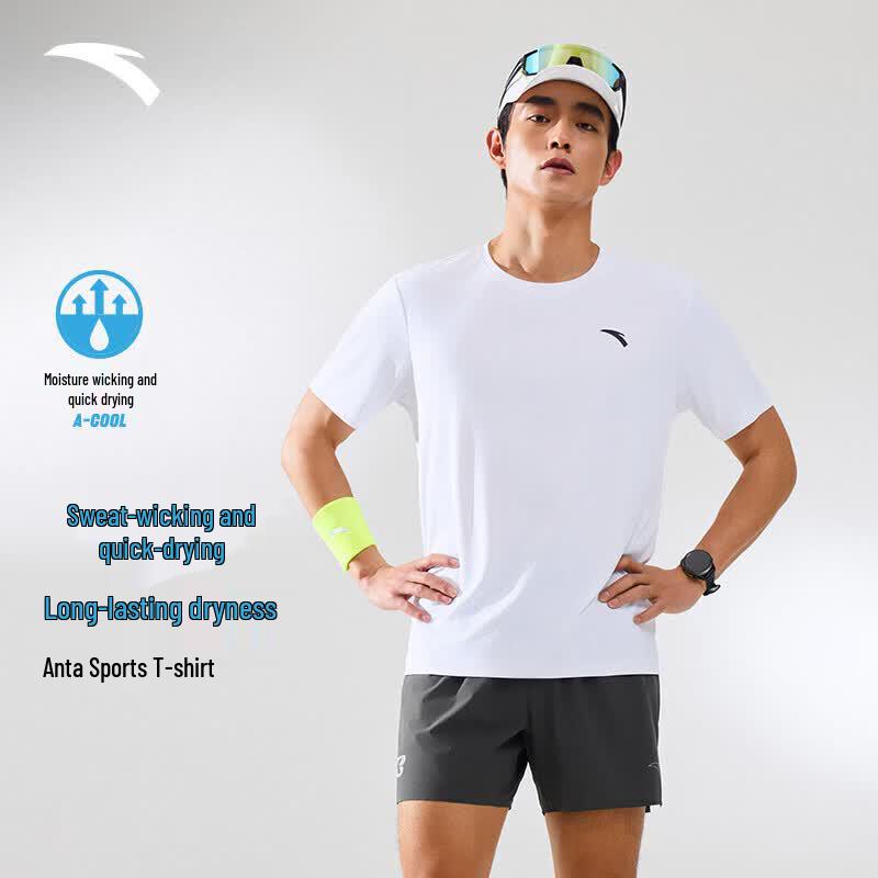Anta Men s Quick-Dry Round Neck Sports T-Shirt 3XL