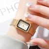 Luxury Women Watches Fashion Simple Square Quartz Watch Casual Women Watch Business Folding Alloy Ladies Clock Relogio Feminino