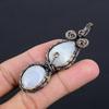 Moonstone 999 Copper Wire Wrapped Pendant, Handmade Gemstone Pendant, Gift For Mom Antique Jewelry