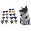 Fashion Dog Pet Glasses Creative Trend Photography Round Frame Small Sunglasses Retro Dog Sunglasses