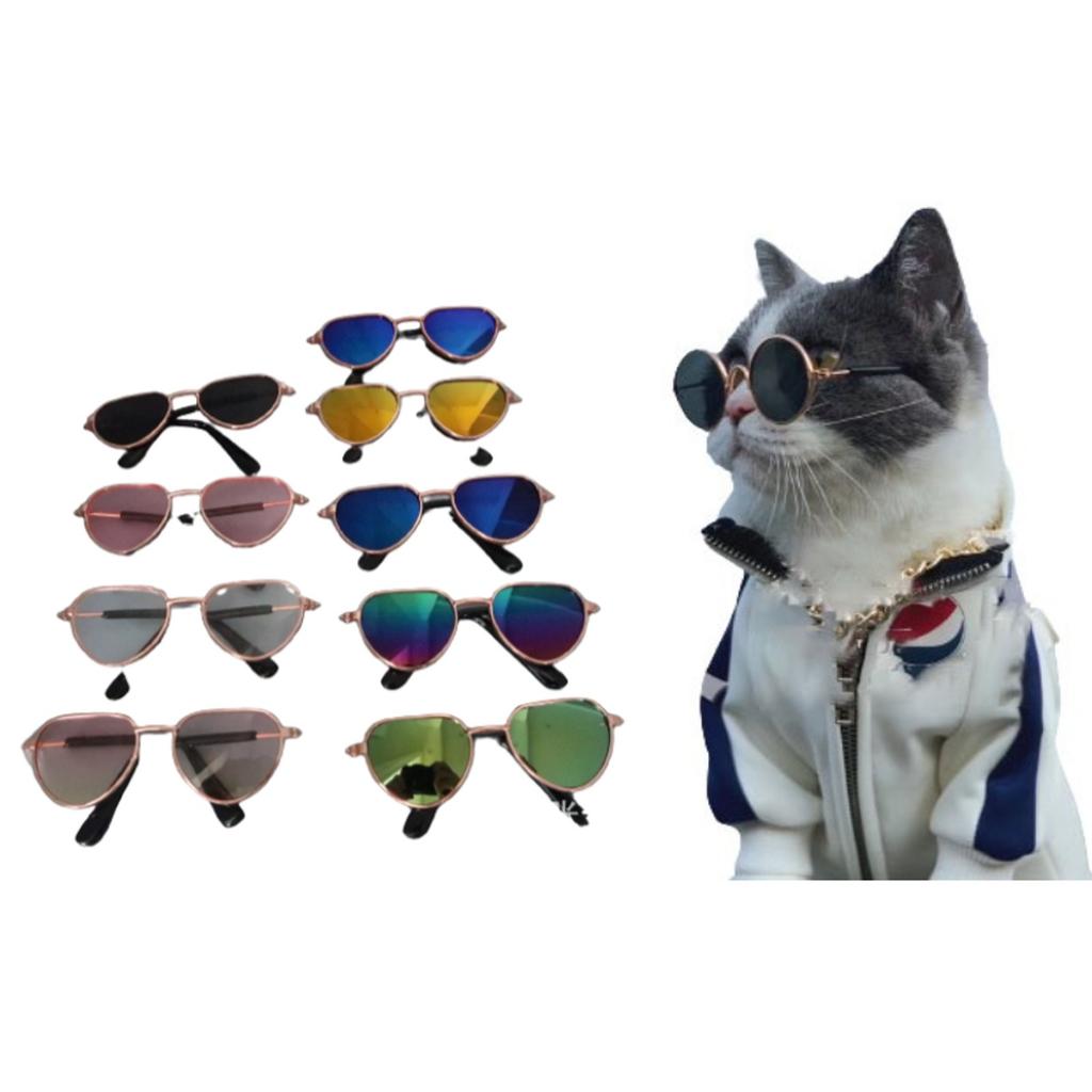 Fashion Dog Pet Glasses Creative Trend Photography Round Frame Small Sunglasses Retro Dog Sunglasses