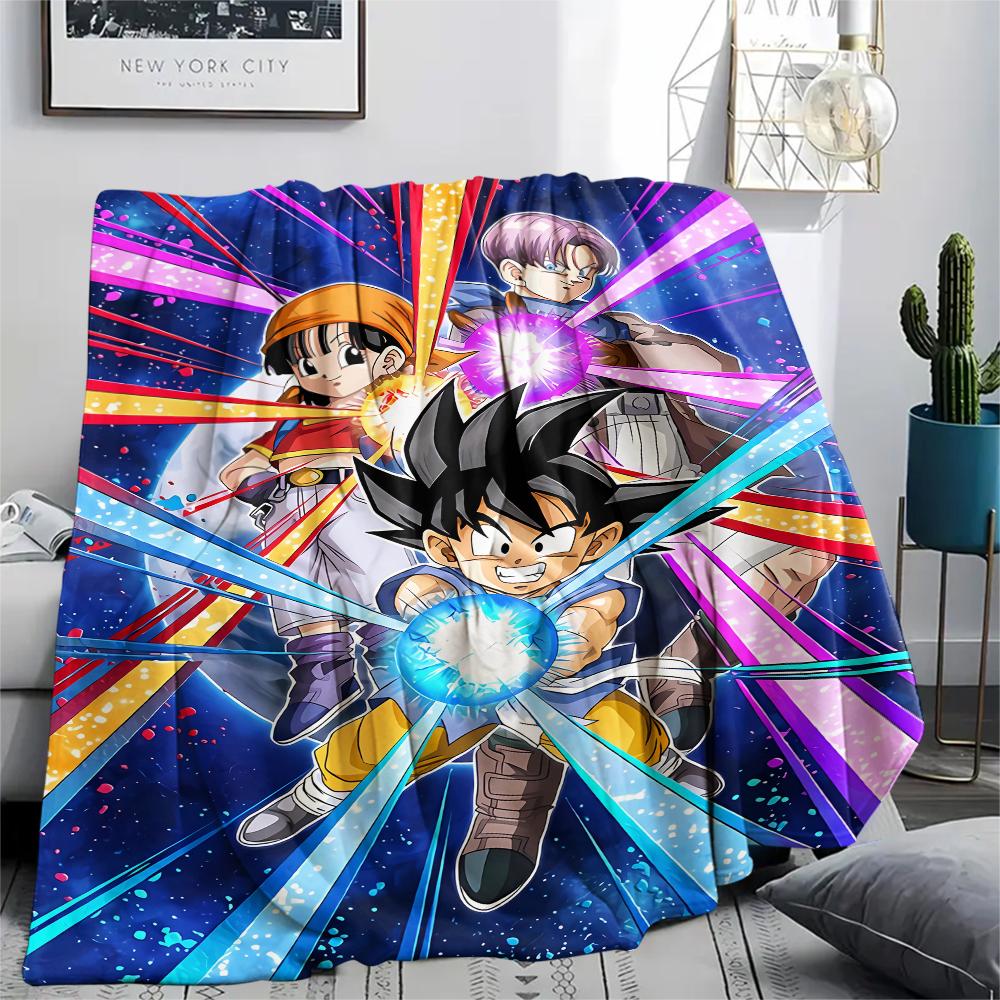 Dragon Ball character Print Flannel Blanket High quality Comfortable for All Seasons Home Decor Warmth and Comfort Perfect for Christmas Gifts