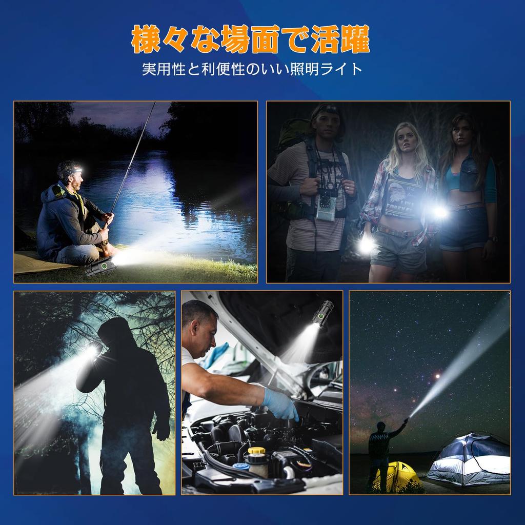 LED de Alto Brilho 1000lm e LED Potente 1500mAh Recarregável 5 Iluminações Portátil COB Trabalho IPX5 Clipe de Bolso com Liga Perfeito para Desastre Exterior