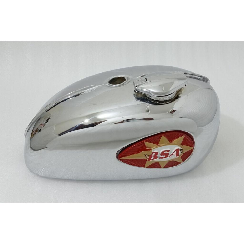 BSA A65 2 Gallon Aluminium Alloy Gas Fuel Tank + Cap +Side Badges |Fit For