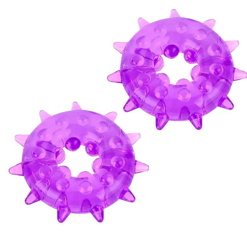 Male Cockring TPE Soft Time-delay Ring Snowflake Shape Masturbator Flexible TPE Erection Ring Adults Sex Toy for Men Lock Ring