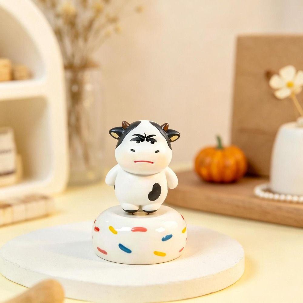 Aggrieved Grass Cow Figure Ugly-cute Car Ornament Gift Cow Doll Car