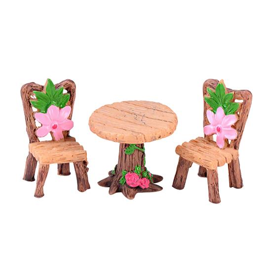 

3 шт. миниатюрная мебель многофункциональная ручная работа из смолы завод мебельный дисплей для сада 1#