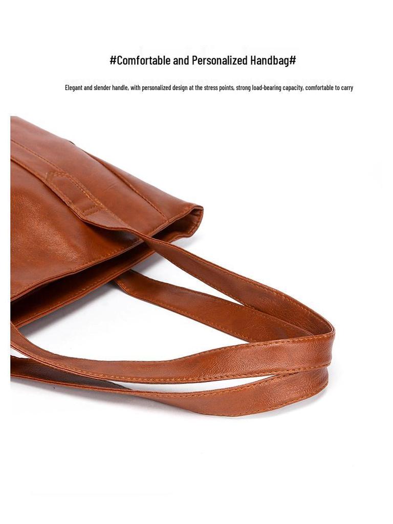 2024 Versatile Large-Capacity Soft Leather Tote Handbag