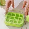 Ice Cube Mold Tray Water Bottle With Straps And Straw Silicone Ice Making Water Bottle Summer Cold Drink Bottle