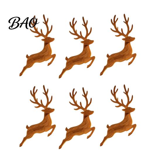 Damage Free Wall Decor Christmas Reindeer Light, Wooden LED Silhouette with Warm Backlight, Seasonal Entryway Accent Battery Operated Lighted Festive