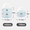 Stackable Food Container Box Round Insulated Soup Thermos Container  for Students&Office Worker