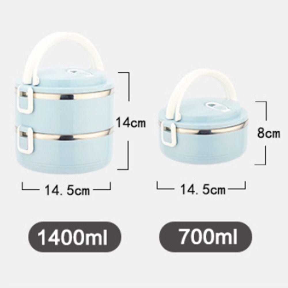 Stackable Food Container Box Round Insulated Soup Thermos Container  for Students&Office Worker
