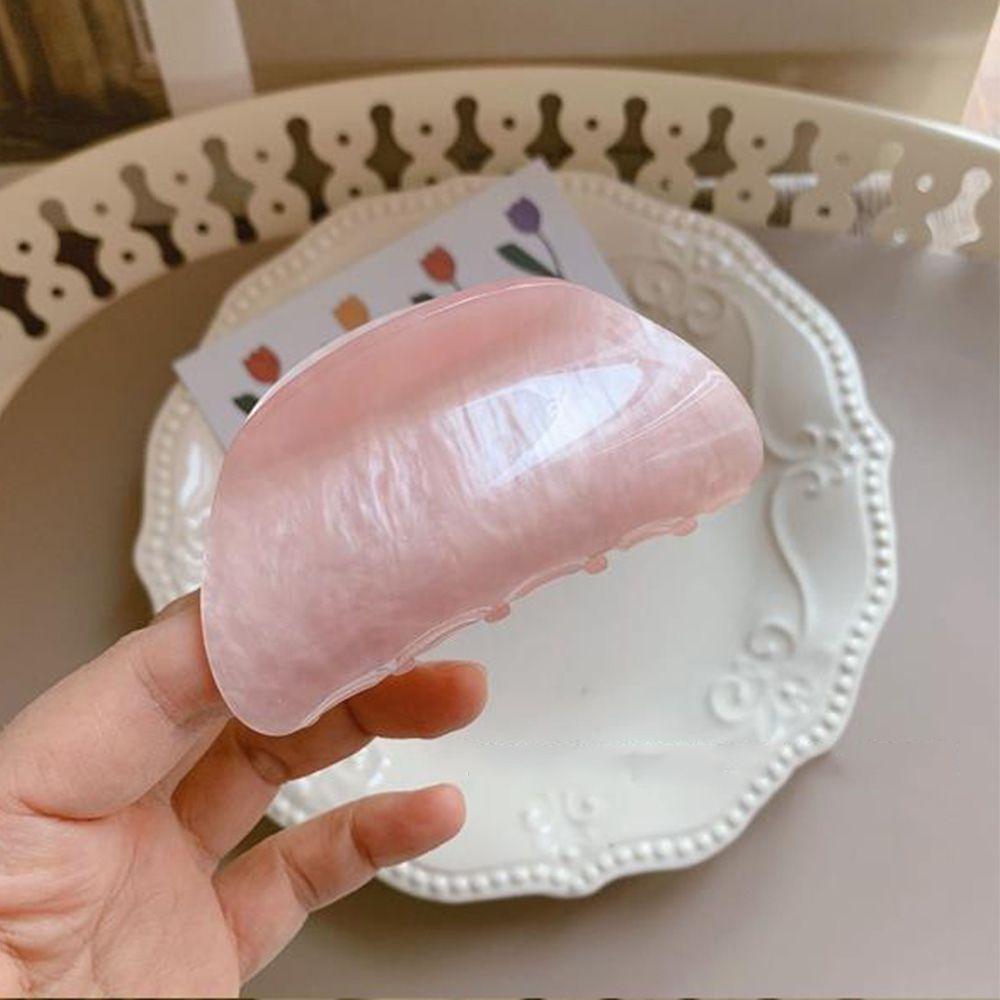 Fashion Hairstyle Marble Textured Disk hair Women Acrylic Barrette Crab Clip Hair Clips Claw Clip