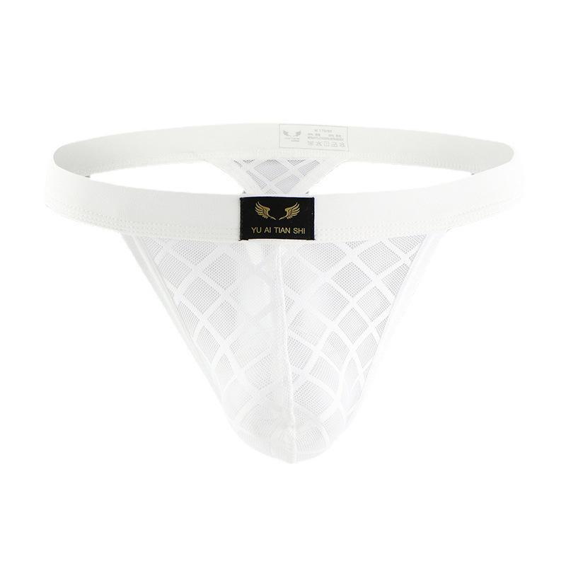 Men's Fashionable Breathable Mid-Waist Mesh Thong Underwear
