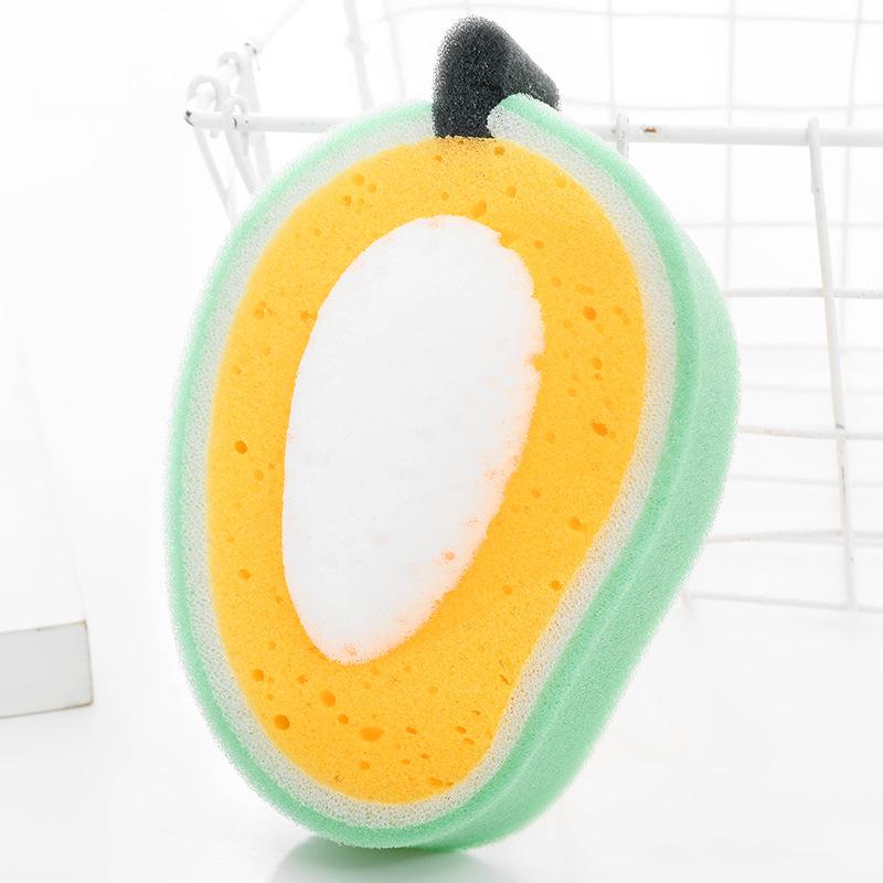 Fruit-Themed Thickened Sponge Scourer for Powerful Stain Removal and Degreasing.