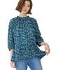Petit Honfleur Apash Print Green Blouse, Women's, 523286,