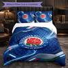 Set Biancheria da Letto Calcio Blackburn Rovers 3 Pezzi Morbido Copripiumino con Federe Set Decorazione Camera da Letto per la Casa