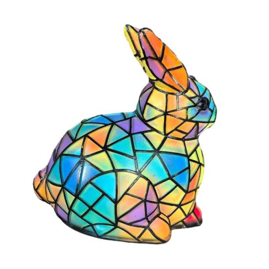 Retro Stained Resin Animal Table Lamp Vintage Style Animal Shaped Bedside Lamp Small Decorative Night Light for Bedroom Nursery Home Decoration