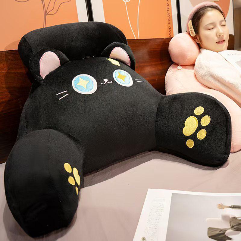 Large Soft Bedside Pillow - Cozy Back Cushion for Girls